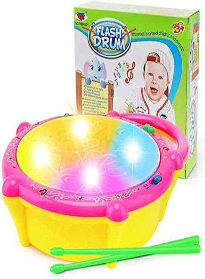Plutofit Music Drum with 3D Lights Flash Drum for Kids - Image 2